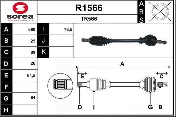 SNRA R1566 - Piedziņas vārpsta ps1.lv