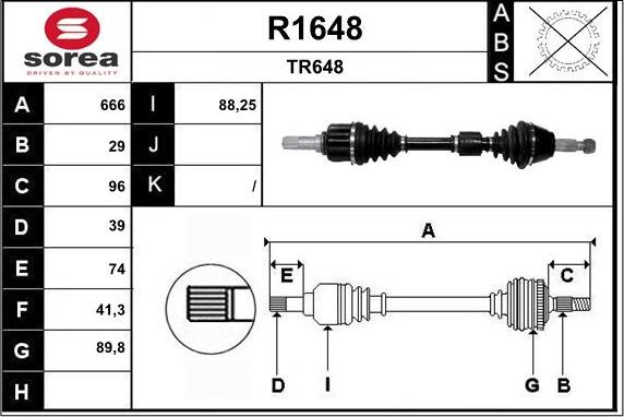 SNRA R1648 - Piedziņas vārpsta ps1.lv