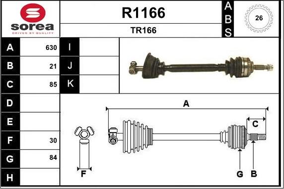 SNRA R1166 - Piedziņas vārpsta ps1.lv