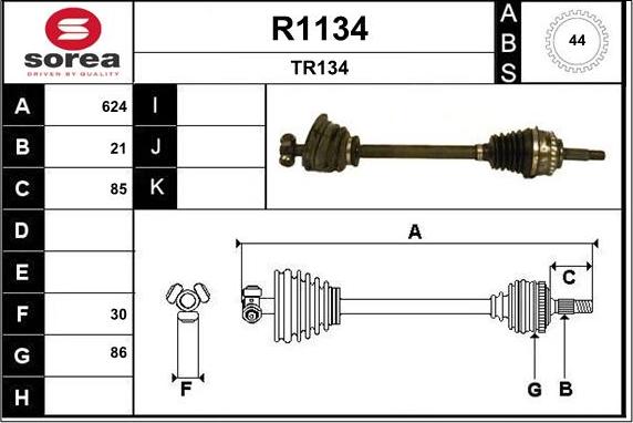 SNRA R1134 - Piedziņas vārpsta ps1.lv