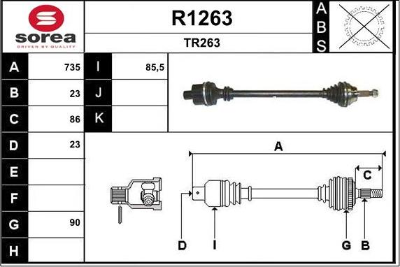 SNRA R1263 - Piedziņas vārpsta ps1.lv