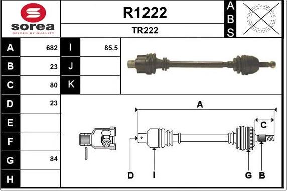 SNRA R1222 - Piedziņas vārpsta ps1.lv