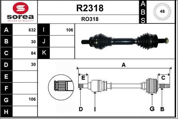 SNRA R2318 - Piedziņas vārpsta ps1.lv