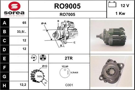 SNRA RO9005 - Starteris ps1.lv