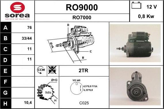 SNRA RO9000 - Starteris ps1.lv