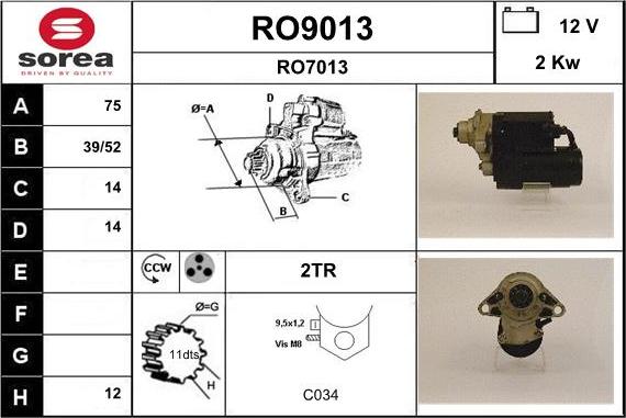 SNRA RO9013 - Starteris ps1.lv