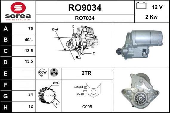 SNRA RO9034 - Starteris ps1.lv