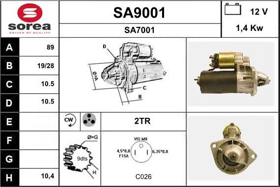 SNRA SA9001 - Starteris ps1.lv