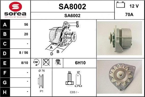 SNRA SA8002 - Ģenerators ps1.lv