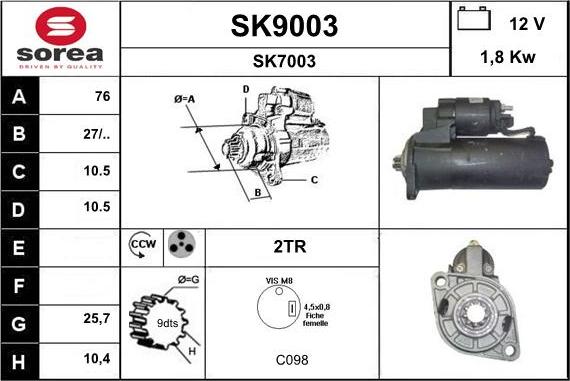 SNRA SK9003 - Starteris ps1.lv