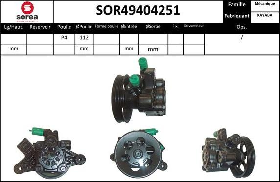 SNRA SOR49404251 - Hidrosūknis, Stūres iekārta ps1.lv