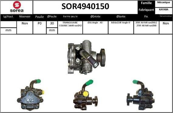 SNRA SOR4940150 - Hidrosūknis, Stūres iekārta ps1.lv