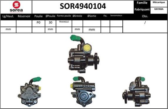 SNRA SOR4940104 - Hidrosūknis, Stūres iekārta ps1.lv