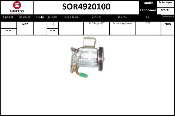 SNRA SOR4920100 - Hidrosūknis, Stūres iekārta ps1.lv