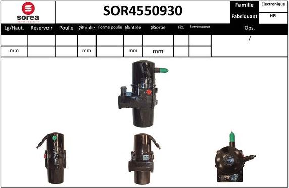 SNRA SOR4550930 - Hidrosūknis, Stūres iekārta ps1.lv