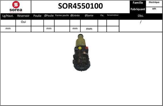 SNRA SOR4550100 - Hidrosūknis, Stūres iekārta ps1.lv