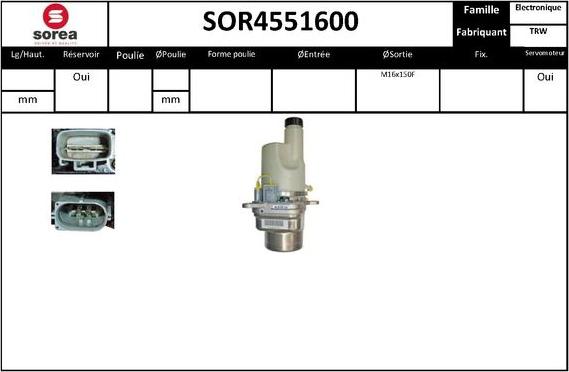 SNRA SOR4551600 - Hidrosūknis, Stūres iekārta ps1.lv