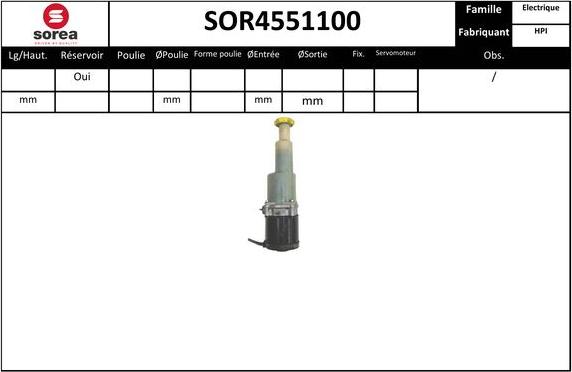 SNRA SOR4551100 - Hidrosūknis, Stūres iekārta ps1.lv