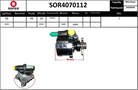 SNRA SOR4070112 - Hidrosūknis, Stūres iekārta ps1.lv