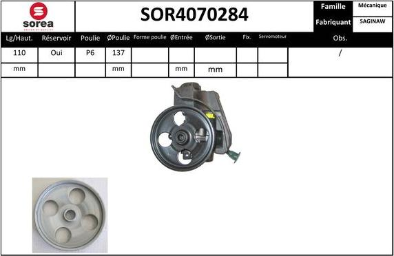 SNRA SOR4070284 - Hidrosūknis, Stūres iekārta ps1.lv