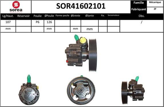 SNRA SOR41602101 - Hidrosūknis, Stūres iekārta ps1.lv