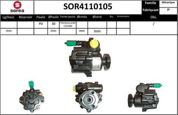 SNRA SOR4110105 - Hidrosūknis, Stūres iekārta ps1.lv