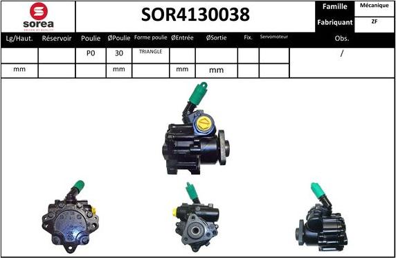 SNRA SOR4130038 - Hidrosūknis, Stūres iekārta ps1.lv