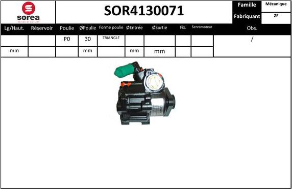 SNRA SOR4130071 - Hidrosūknis, Stūres iekārta ps1.lv