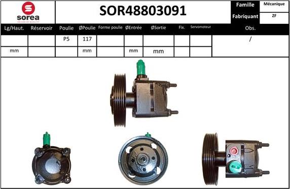 SNRA SOR48803091 - Hidrosūknis, Stūres iekārta ps1.lv