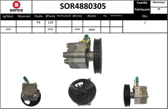 SNRA SOR4880305 - Hidrosūknis, Stūres iekārta ps1.lv