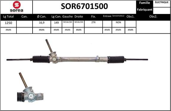 SNRA SOR6701500 - Stūres mehānisms ps1.lv