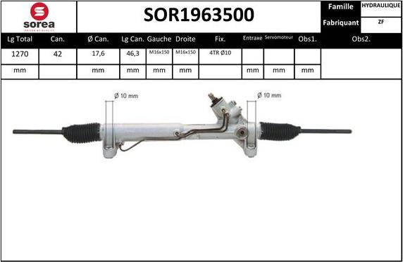 SNRA SOR1963500 - Stūres mehānisms ps1.lv