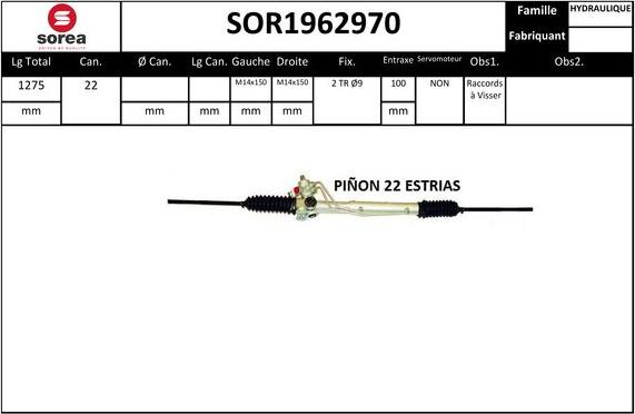 SNRA SOR1962970 - Stūres mehānisms ps1.lv