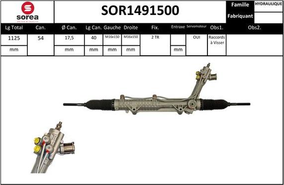 SNRA SOR1491500 - Stūres mehānisms ps1.lv