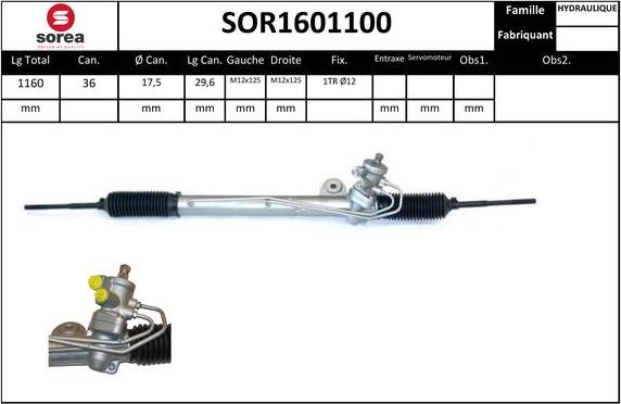 SNRA SOR1601100 - Stūres mehānisms ps1.lv