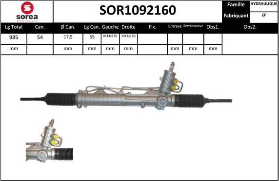 SNRA SOR1092160 - Stūres mehānisms ps1.lv