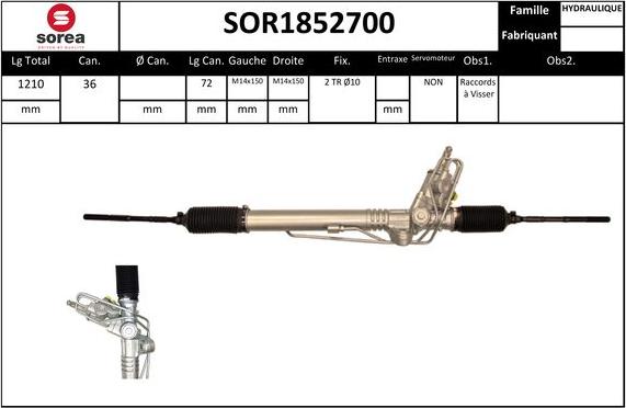 SNRA SOR1852700 - Stūres mehānisms ps1.lv