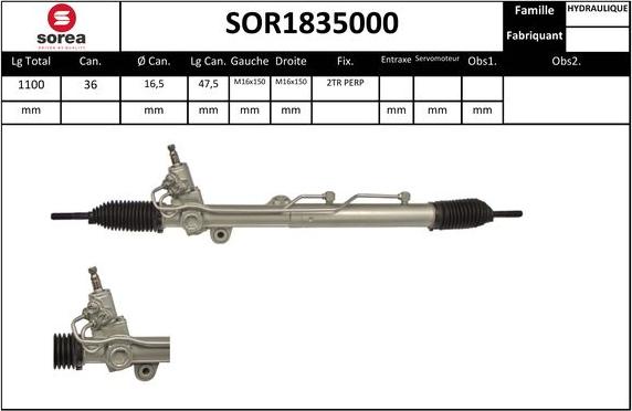 SNRA SOR1835000 - Stūres mehānisms ps1.lv