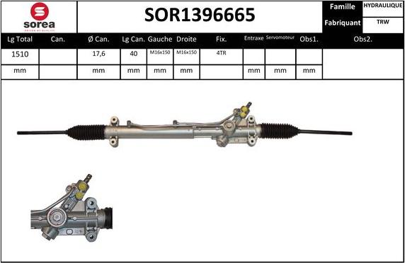 SNRA SOR1396665 - Stūres mehānisms ps1.lv