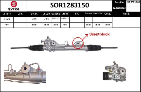 SNRA SOR1283150 - Stūres mehānisms ps1.lv