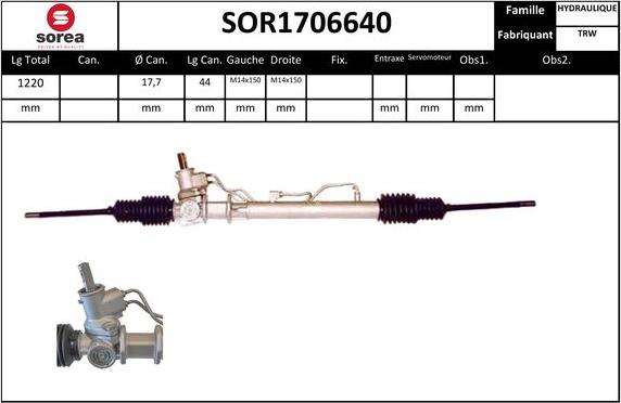 SNRA SOR1706640 - Stūres mehānisms ps1.lv