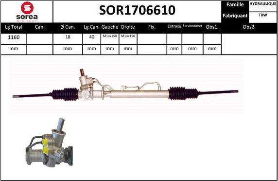 SNRA SOR1706610 - Stūres mehānisms ps1.lv