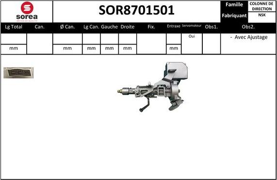 SNRA SOR8701501 - Stūres statne ps1.lv