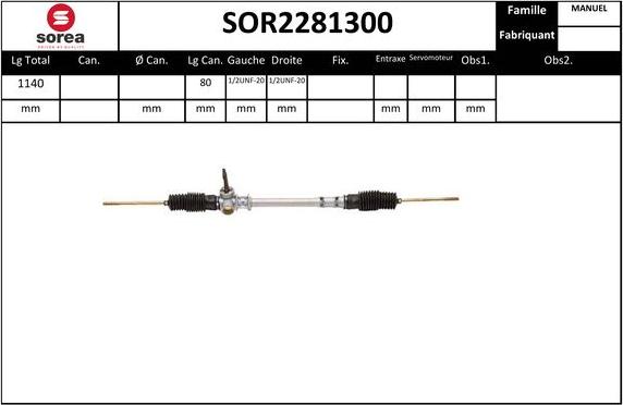 SNRA SOR2281300 - Stūres mehānisms ps1.lv