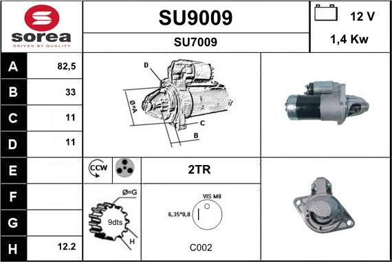 SNRA SU9009 - Starteris ps1.lv