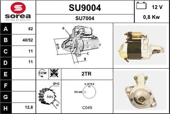 SNRA SU9004 - Starteris ps1.lv