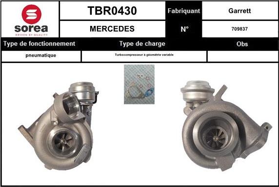 SNRA TBR0430 - Kompresors, Turbopūte ps1.lv