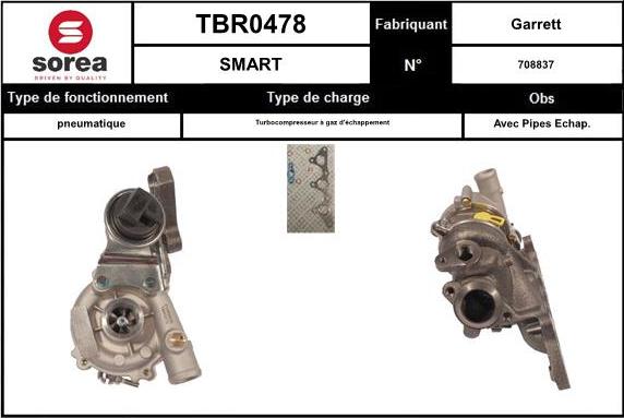 SNRA TBR0478 - Kompresors, Turbopūte ps1.lv