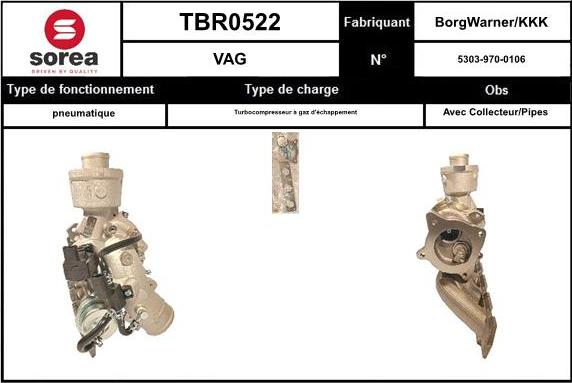 SNRA TBR0522 - Kompresors, Turbopūte ps1.lv