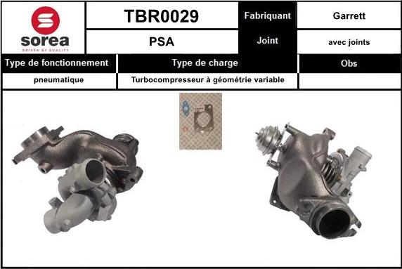 SNRA TBR0029 - Kompresors, Turbopūte ps1.lv